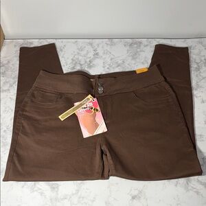 Hybrid & Company Women’s Dark Brown Jean Super Stretch Pants Size 16